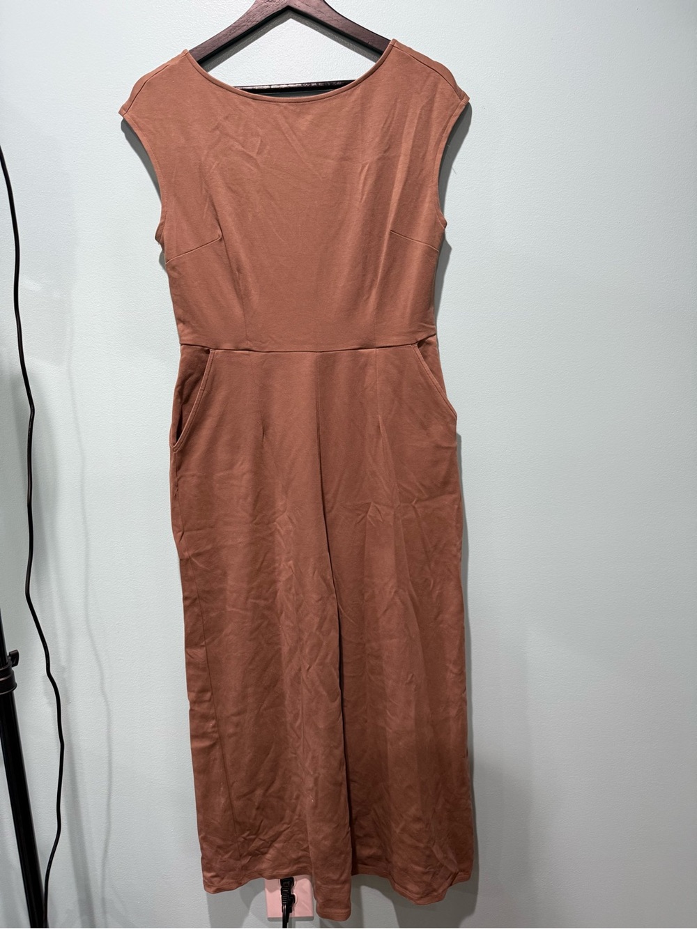 Old Navy Sleeveless Wide-Leg Jumpsuit - Rust/Brown
